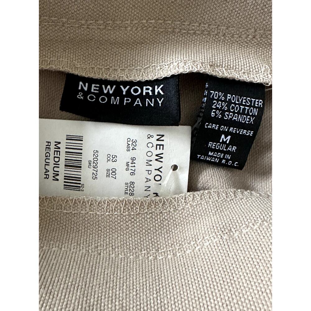 BRAND NEW New York and Company Pique Cropped Pant Medium Tan - Picture 5 of 6